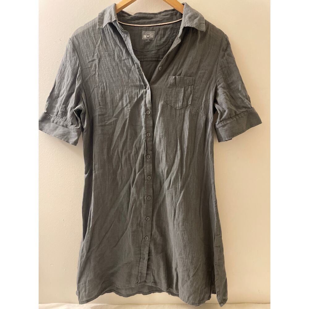 Converse Women's Size Small T-Shirt Dress Gauze Short Sleeve‎